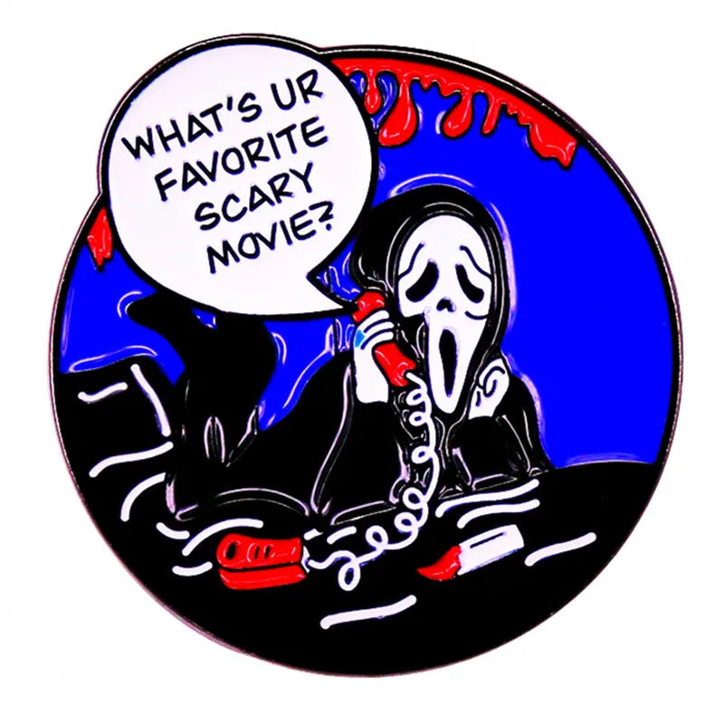 Classic Horror Skull Lapel Pin - Metal Dark Skull Brooch for Denim Jackets, Backpacks & Hat Decoration Gift