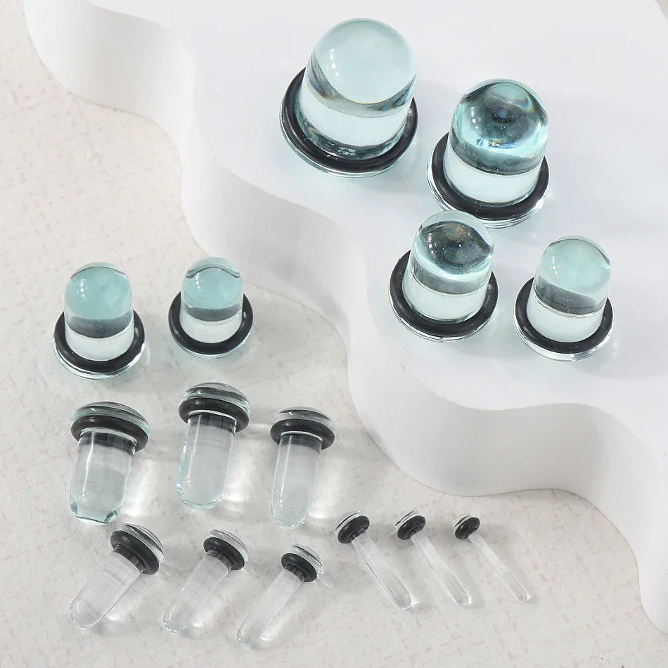 Glass Ear Tunnels & Plugs | Ear Stretchers, Expander Earrings for Women Body Jewelry 1.6–16mm