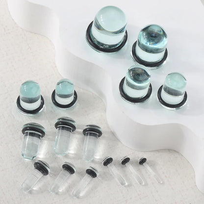 Glass Ear Tunnels & Plugs | Ear Stretchers, Expander Earrings for Women Body Jewelry 1.6–16mm