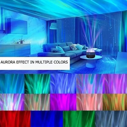 LED Starry Sky Aurora Projector - RGB Galaxy Night Light with Remote Control for Bedroom Home Party Decor