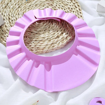Baby Shower Hair Wash Cap - Adjustable Soft Ear Protection Hat for Kids Bath Time