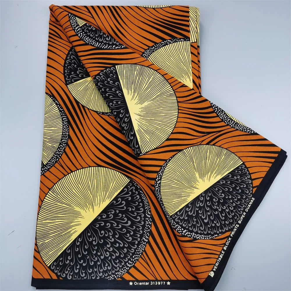 African Ankara Wax Print Fabric - 100% Cotton Nigerian Designer Pagne for Sewing & DIY Party Dresses