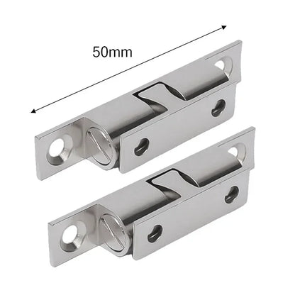 5/1pcs Furniture Door Ball Latch | Brass Double Roller Spring Ball Catch, Adjustable Tension Latch for Cabinets & Closets