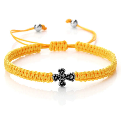 Prayer Cross Rope Bracelet - Handmade Adjustable Nylon Lucky Bangle Jewelry Gift for Women & Men