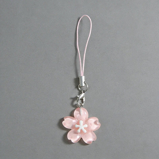 Colorful Resin Flower Phone Chain - Fresh Cute Transparent Key Pendant Bag Charm Accessory for Women & Best Friends