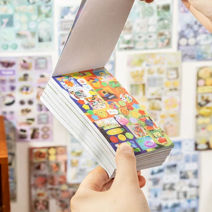 20Pcs Retro Cartoon Sticker Set - Die Cut Scrapbooking Stickers for Diary Journaling DIY Crafts & Japanese Stationery