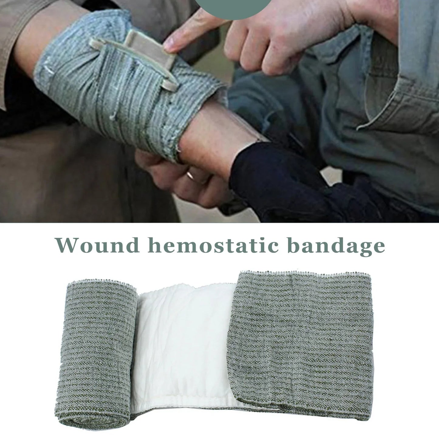 Israeli Bandage 4/6in — Emergency Combat Wound Dressing, Tactical Compression First Aid for IFAK & Military Medical Use