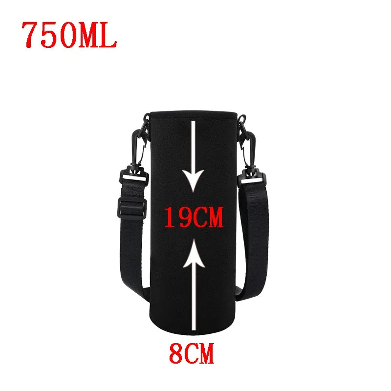 Sports Water Bottle Insulated Neoprene Sleeve - 750ML/1000ML/1500ML Bottle Carry Case & Protective Holder