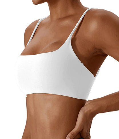 Soft Cross Back Sports Bra - High Quality Women’s Yoga Fitness Top for Running Workout and Activewear