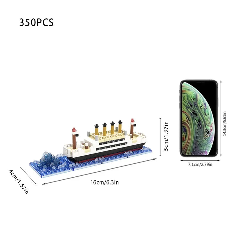 Titanic Building Block Model - Giant Cruise Ship Assembly Puzzle Toy for Kids & Collectors