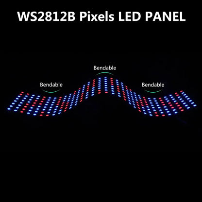 1-10PCS WS2812B RGB LED Panel Module – Flexible 4x12, 8x8, 16x16, 8x32 Pixel Matrix Screen with Individually Addressable IC, DC 5V