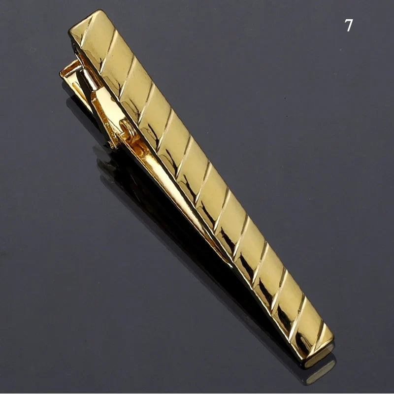 Men’s Fashion Tie Clip Pin - Metal Necktie Bar for Business, Wedding & Party Suit Accessories Gift