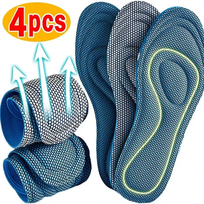 2 Pairs Memory Foam Orthopedic Insoles – Antibacterial, Sweat-Absorbing Shoe Inserts for Sports, Running, and Everyday Comfort