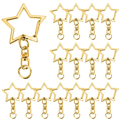 5/15/25/50 Sets Star Keychain Clasps - Lobster Claw Hooks with Jump Rings for DIY Crafts, Jewelry & Accessories