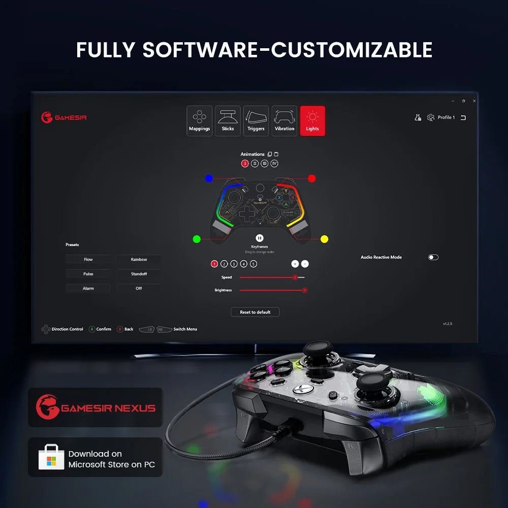 GameSir Kaleid Wired Xbox Controller – Hall Effect Joystick Gamepad for Xbox Series X, Series S & Xbox One