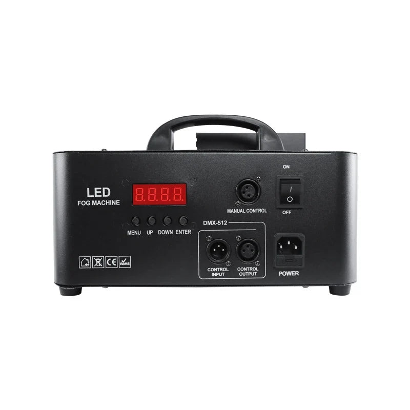 1500W RGB Smoke Machine Fogger - 24 LED Full Color Changing Stage Fog Effect Light for DJ Events, Parties & Performances