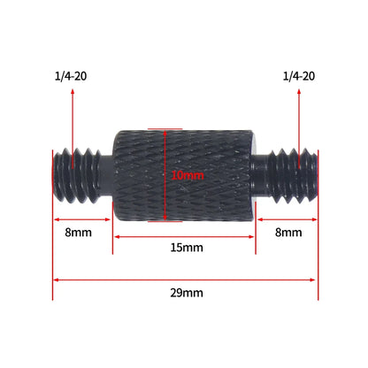 Reinforced Camera Screw Adapter - 1/4 to 3/8 Inch Male Female Thread Converter for Tripod Monopod Ball Head Light Bike Mount