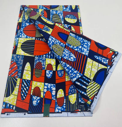African Ankara Wax Print Fabric - 100% Cotton Soft Nigerian Real Wax Material for Women’s Party Dresses