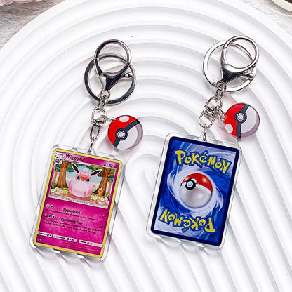 Pokemon Acrylic Keychain Charms - Pikachu Bulbasaur Jigglypuff Bag Pendant Backpack Accessories Gift