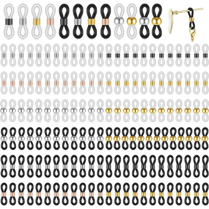 120PCS Eyeglass Chain Connector Set - Adjustable Anti-Slip Silicone Strap Holders for Women’s Glasses & Sunglasses