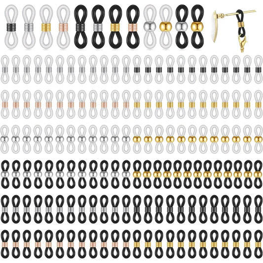 120PCS Eyeglass Chain Connector Set - Adjustable Anti-Slip Silicone Strap Holders for Women’s Glasses & Sunglasses