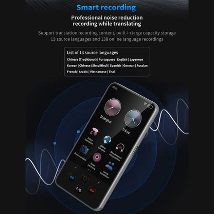S85 Pro Language Translator Device – 138 Languages, 4-Inch Screen, Offline Voice & Video Translation, 8GB Storage, 2000mAh Battery