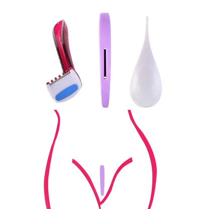 Women’s Bikini Shaving Stencil — Precision Razor for Female Pubic Hair Removal