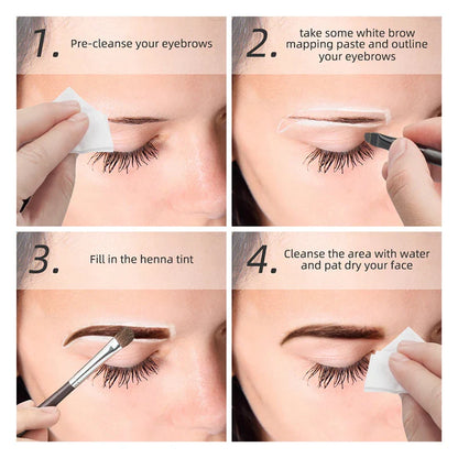 20g Microblading Eyebrow Mapping Paste Pen – White Tattoo Brow Marker for Permanent Makeup Shaping Tool