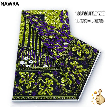 Original 100% Cotton African Wax Print Fabric - Soft Ankara Batik DIY Pagne