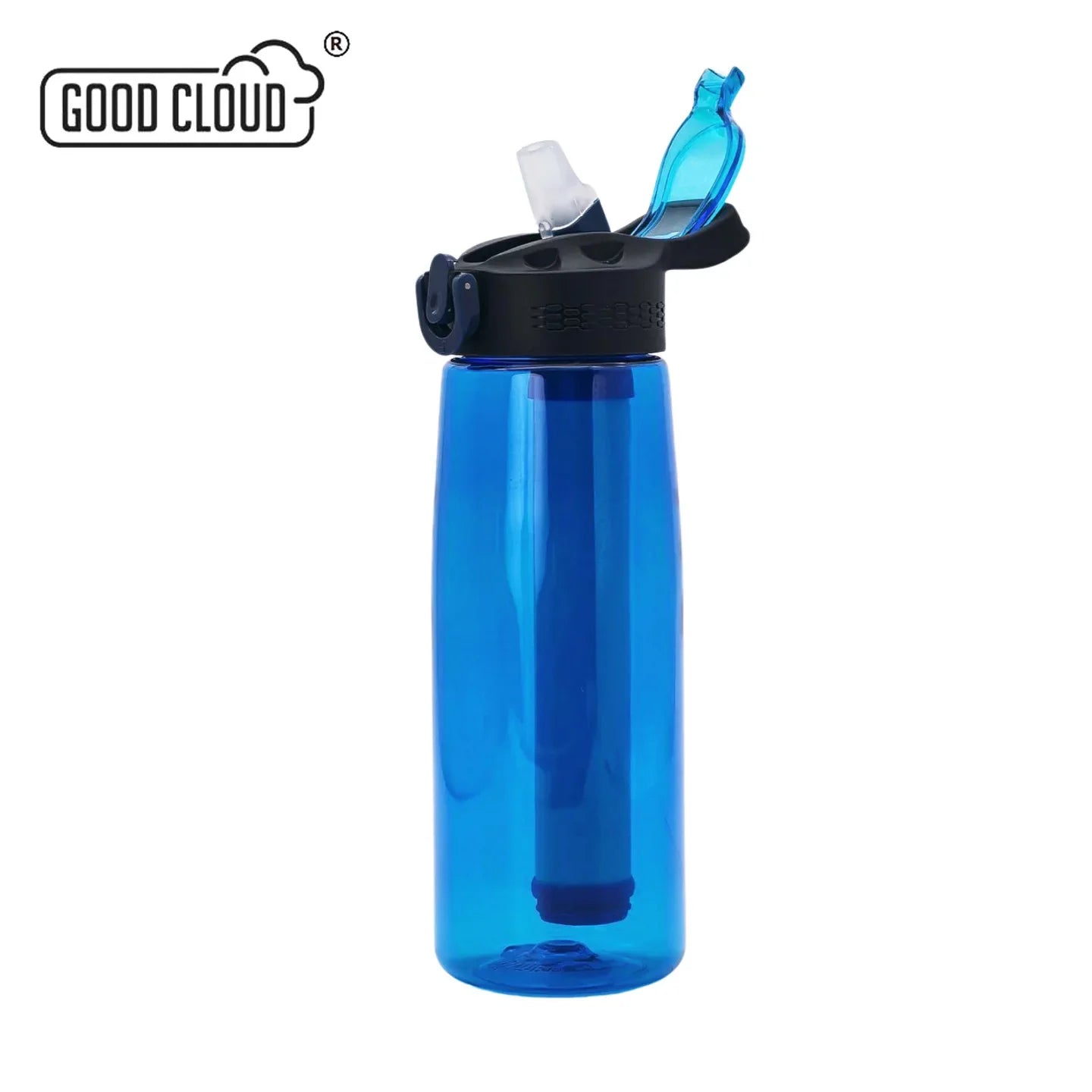 Filter Water Bottle - BPA-Free Outdoor Sports & Camping Bottle with Lockable Lid