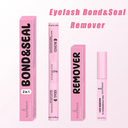 10ML Lash Cluster Glue & Seal – 2-in-1 Eyelash Adhesive for Long-Lasting Black Lash Bond