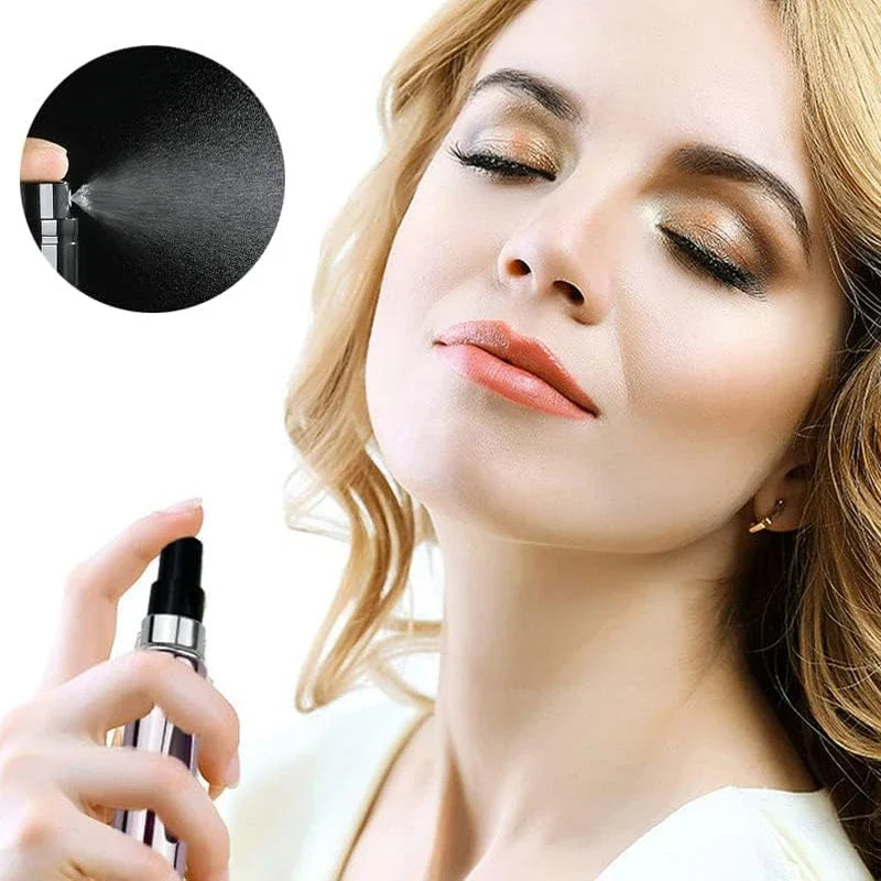 5ml Travel Perfume Atomizer - Portable Refillable Aluminum Spray Bottle for Perfume Cosmetics and Travel Use