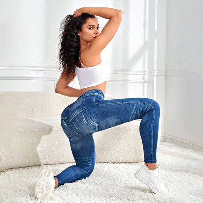 Women's Non Denim Leggings - High Stretch Yoga Gym Workout & Casual Fitness Tights