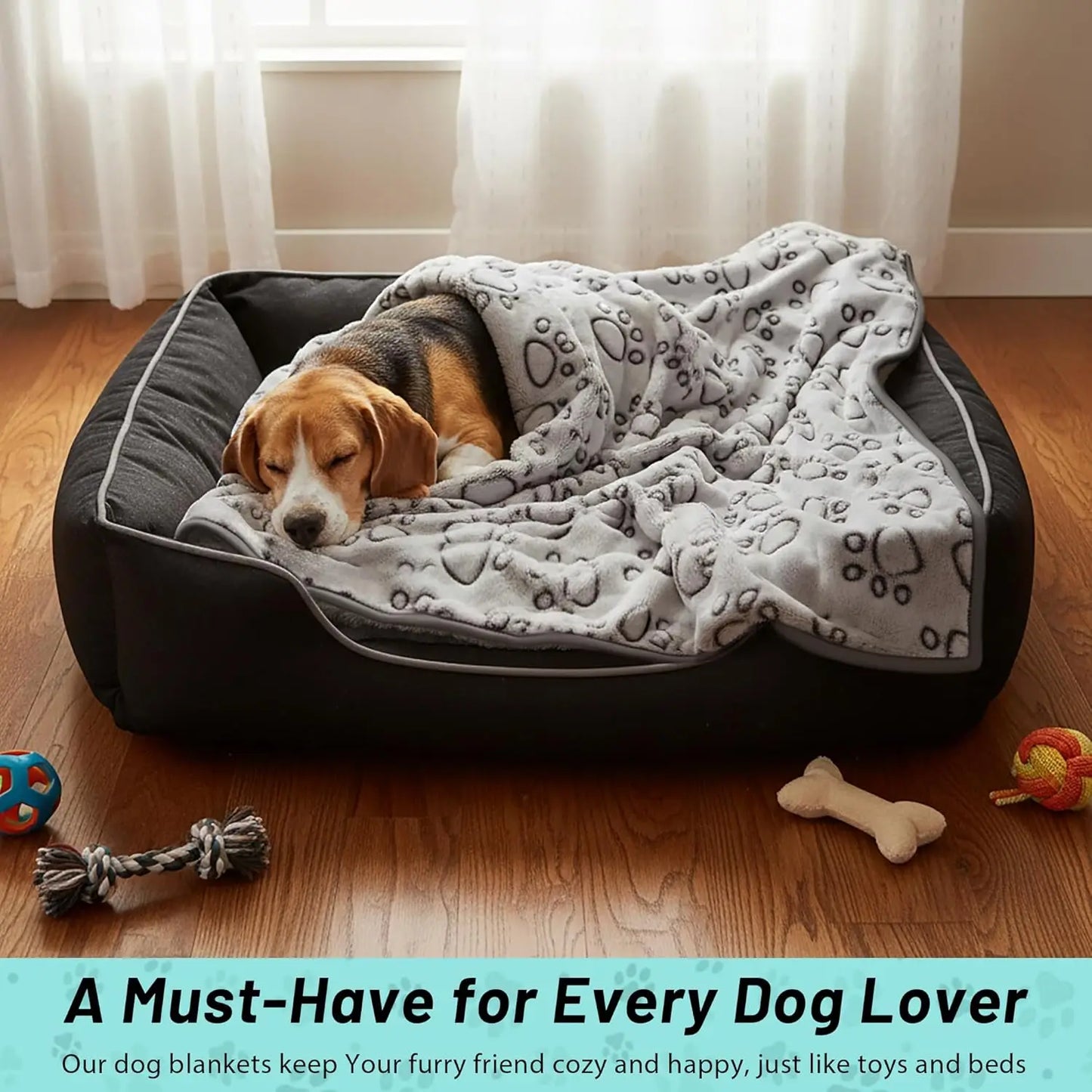 Premium Soft Pet Blanket - Washable Indoor Dog & Cat Throw for Small Medium Large Puppies