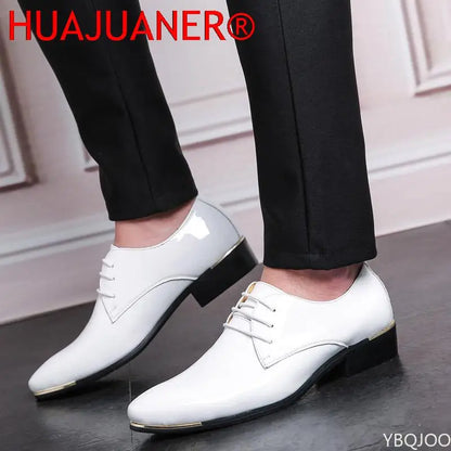 Men's Patent Leather Dress Shoes - Soft Formal Wedding Shoes Size 38-48