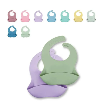 3D Waterproof Baby Bib – Cute Cartoon Animal Print, Adjustable Soft Silicone Feeding Bib for Boys & Girls