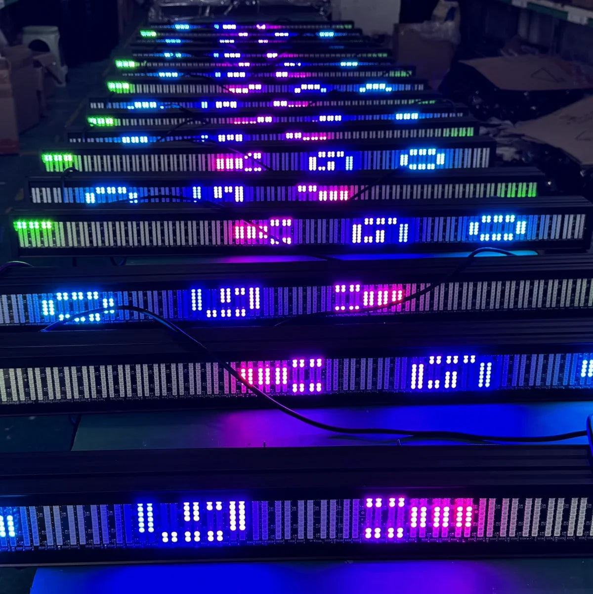 2PCS 200W RGB LED Bar Strobe Light - DMX DJ Wash Lighting with 192 Partition Stage Effects
