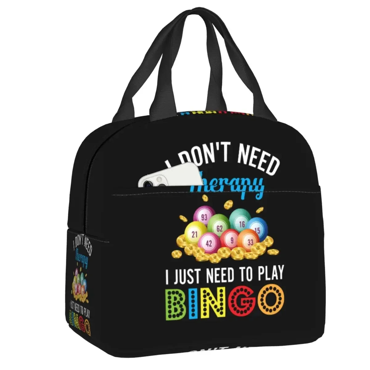 Bingo Queen Insulated Lunch Bag - Waterproof Thermal Cooler Tote for Work, Office & Picnics
