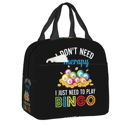 Bingo Queen Insulated Lunch Bag - Waterproof Thermal Cooler Tote for Work, Office & Picnics