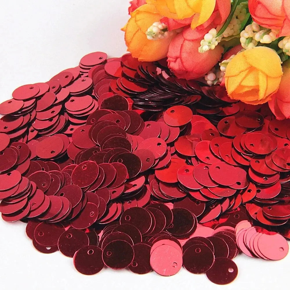 Large Round Flat Sequin Paillettes 10–30mm Loose Glitter Sequins for DIY Crafts, Kids Dance & Decoration 10g Pack