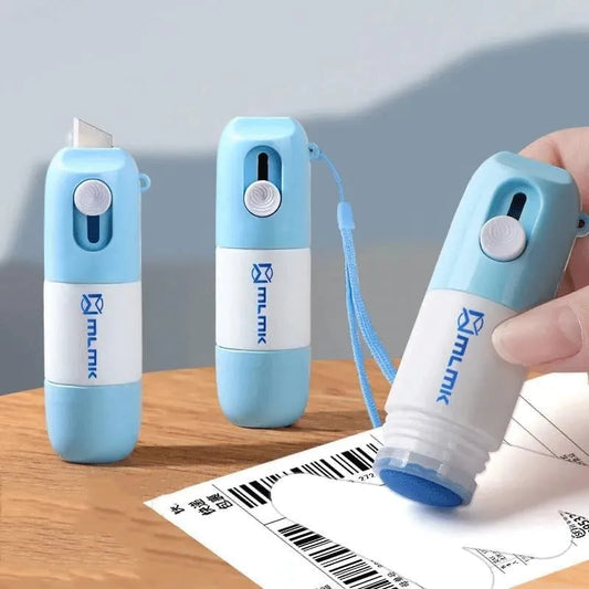 Protect Your Data: Thermal Paper Correction Fluid with Unboxing Knife - Portable and Durable Tool for Data Identity Protection and Fluid Erasing