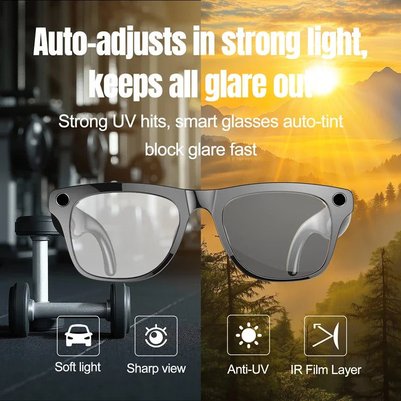 Xiaomi AI Smart Glasses — 8K HD Photochromic, Multifunction Camera Glasses with Translation, Bluetooth Calling, Voice Assistant, Music Player