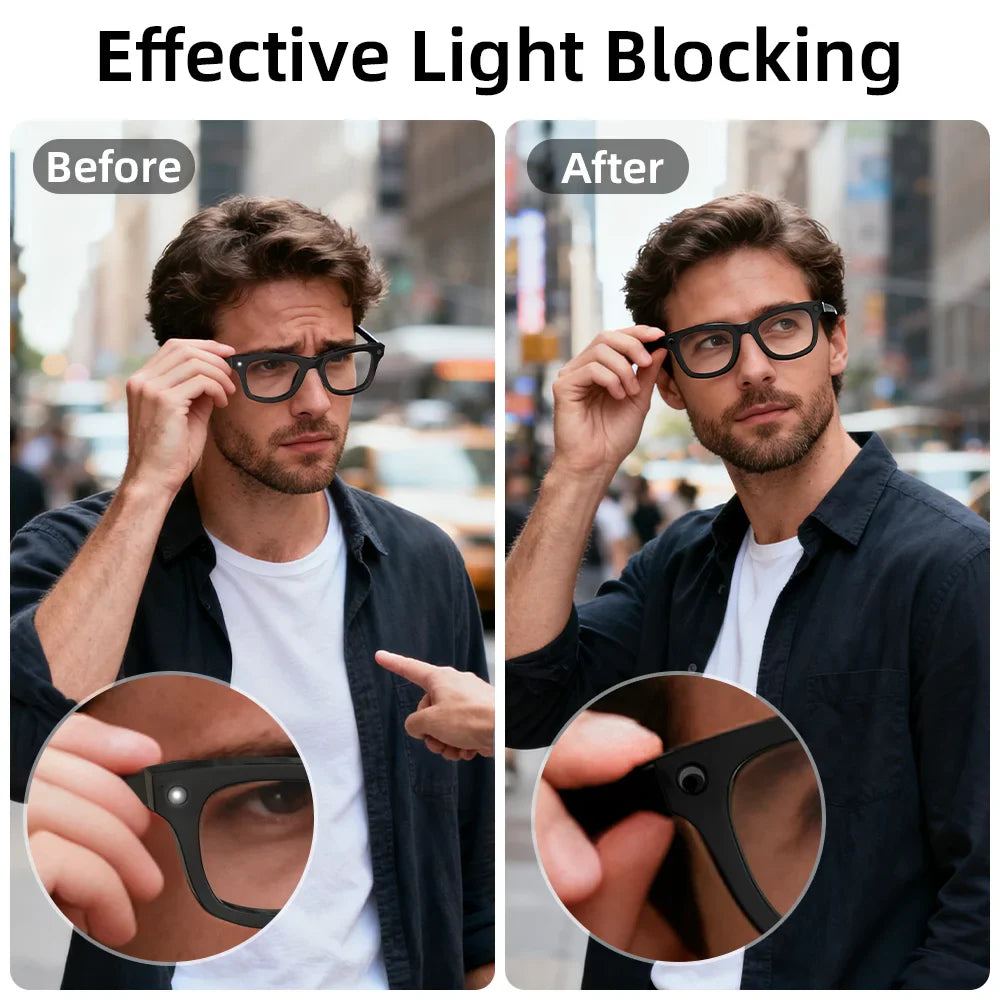 HIBLOKS LED Light Blocking Stickers – Compatible with Ray-Ban & Oakley Meta Smart Glasses (Wayfarer, Skyler, Headliner Gen 2, HSTN)