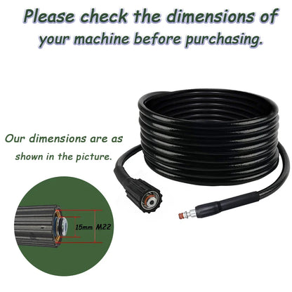 High Pressure Hose for Parkside Pressure Washer - Replacement Water Hose for Car Wash & Cleaning