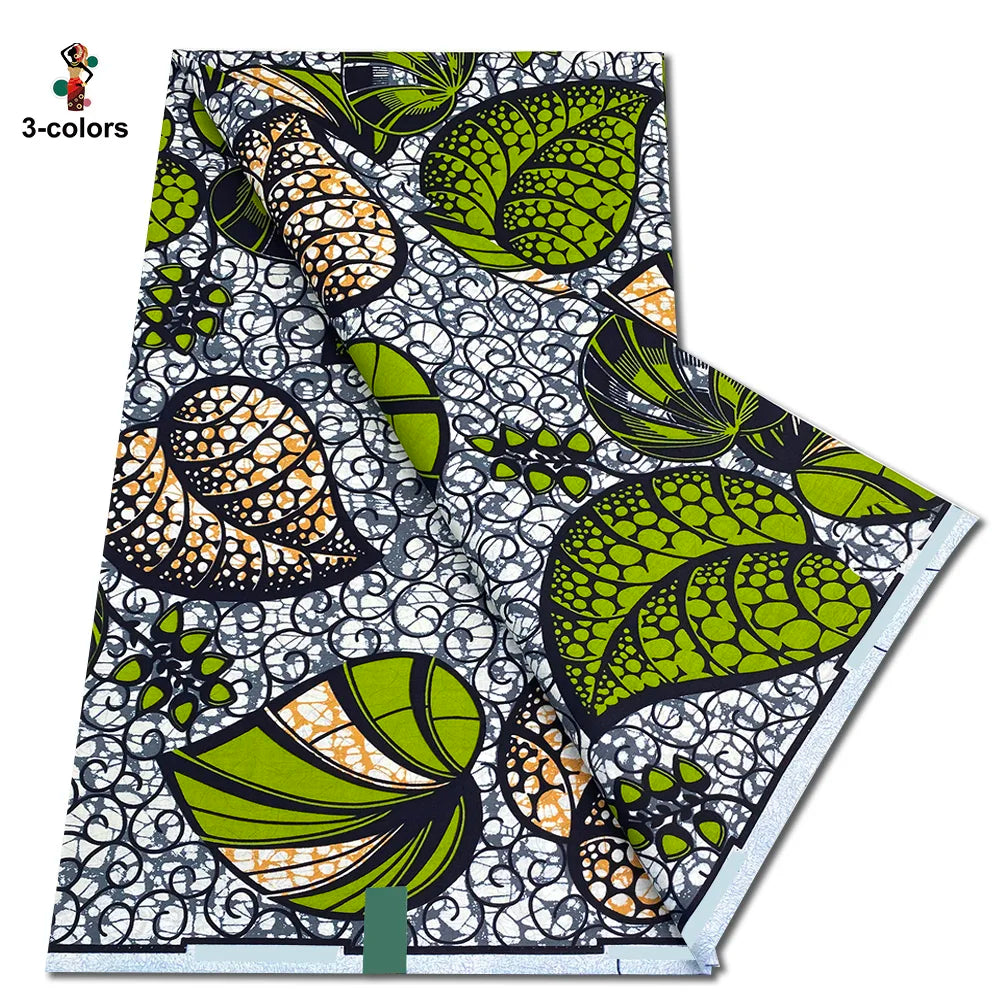 African Ankara Wax Fabric - 100% Cotton Soft Pink Pagne Fashion Print