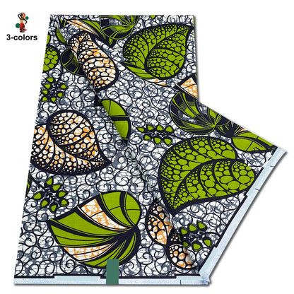 African Ankara Wax Fabric - 100% Cotton Soft Pink Pagne Fashion Print