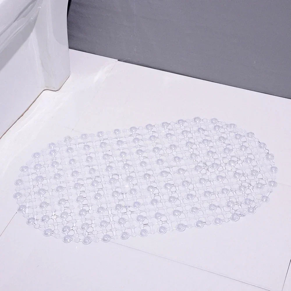 PVC Anti-Slip Bath Mat with Suction Cups – Soft Massage Shower Mat for Home Bathroom Safety