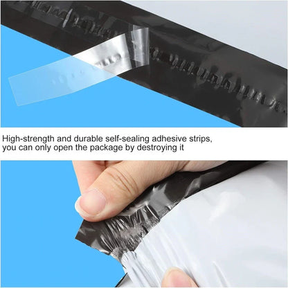 50PCS White Courier Bags – Self-Adhesive Plastic Mailing & Shipping Envelopes