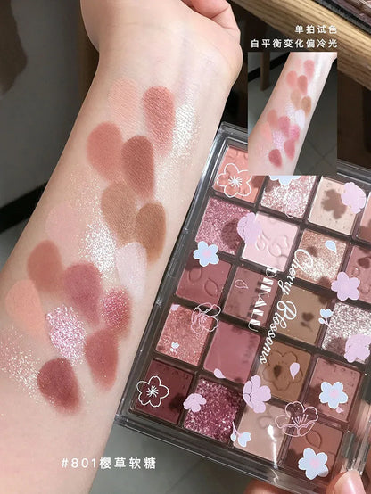 20-Color Matte Eyeshadow Palette – Long-Lasting Korean Makeup for Women’s Eye Cosmetics
