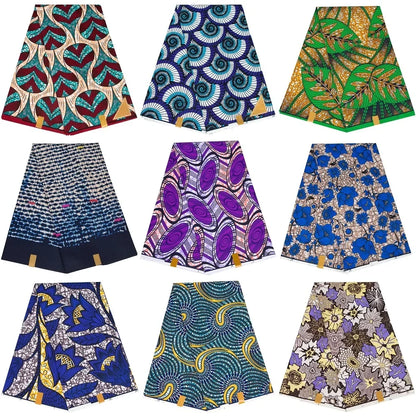 African Print Ankara Fabric - Traditional Party and Wedding Sewing Cloth